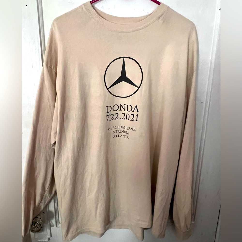 Kanye West Donda listening party ATL long sleeve tee size L Large cream